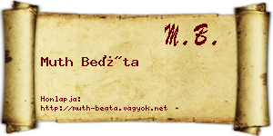 Muth Beáta névjegykártya