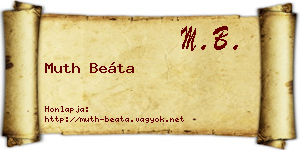 Muth Beáta névjegykártya