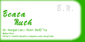 beata muth business card